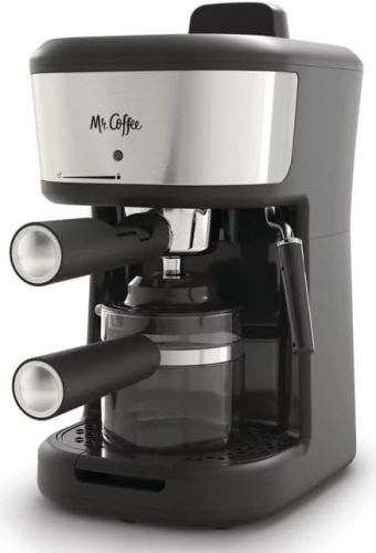 Mr. Coffee® Máquina de café expreso, capuchino y café con leche de 4 chupitos negro, Caja dañada, 4-2, 99999900251459