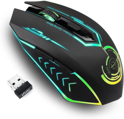 Mouse Gaming  Wireless USB, 5 Botones y 7 colores led, ergonómico WM-02; Caja Dañada; 99999900262354; 8.3