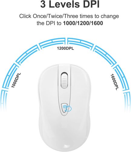 Mouse Inalámbrico Okimo 2.4 Ghz ergonómico, color Blanco; Caja dañada; Pequeños Rastro de Uso; 99999900283241; 8.3