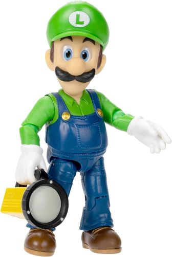 The Super Mario Bros. Movie Figura Luigi- Figuras de acción de 5 pulgadas Serie 1,  Caja dañada, 13, 99999900258493
