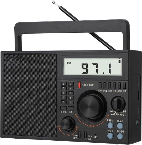 Radio Portatil AM/FM Semier Con Bluetooth pantalla LCD; Caja Dañada; 99999900283376; 8.3