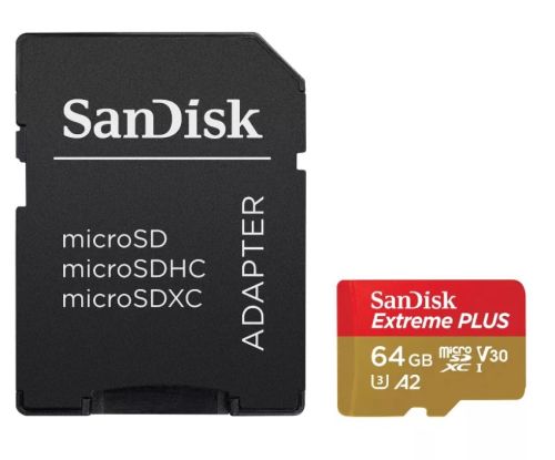 Tarjeta de memoria SanDisk Extreme Plus microSD Clase 10 de 64 GB; Caja Dañada; 99999900291092; vt