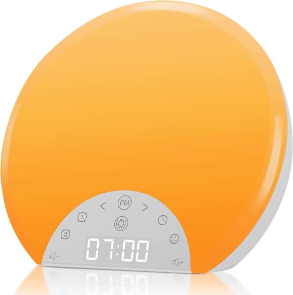 Reloj despertador con luz de amanecer para niños, adultos, Caja