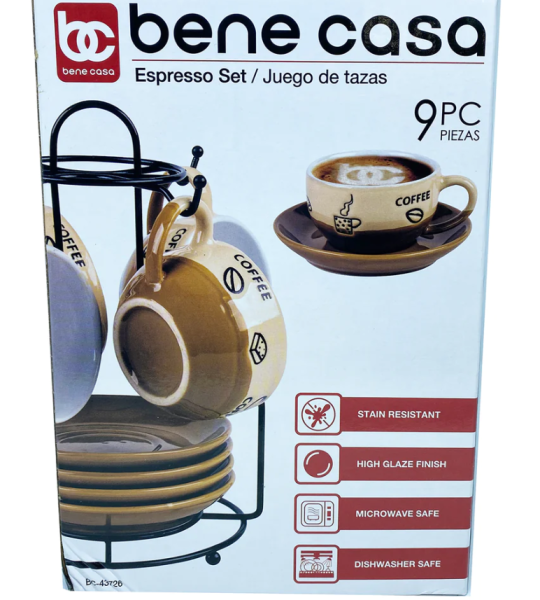 Cafetera de Espresso Bene Casa de 4 Tazas Blanca, Caja Dañada, Rastro de  Uso Manchas en