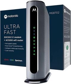 Motorola MG8702 | Cable módem DOCSIS 3.1 + enrutador Wi-Fi, Caja dañada, 2-3, 99999900202508