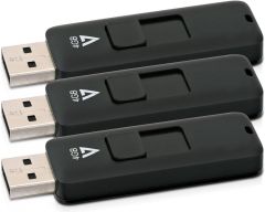 Paquete de 3 unidades flash USB 2.0 de 4 GB con conector retráctil, color negro; Caja Dañada; 99999900273347; 1.3