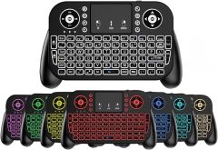 Mini teclado Control remoto inalámbrico Touchpad Mouse Combo para Android TV Bluetooth + 2.4GHz RF; Caja Dañada; 99999900288013; 1.4