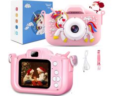 Juguete de cámara digital HD 32MP1080P (rosa, unicornio); Caja Dañada; No incluye Tarjeta SD ni Llave malla; 99999900291345; 1.3