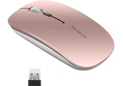 Mouse inalámbrico Q5 de Picktech, recargable, portátil, 2.4 GHz, silencioso, ultra fino, con receptor USB; Sin Empaque; 99999900291595; 8.3