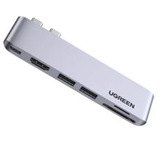 Adaptador Ugreen USB C Hub para MacBook Pro y MacBook Air - Gris/Plata; Caja Dañada; 99999900299506; 1.4